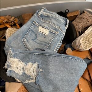 Distressed Light Blue Women's Jeans